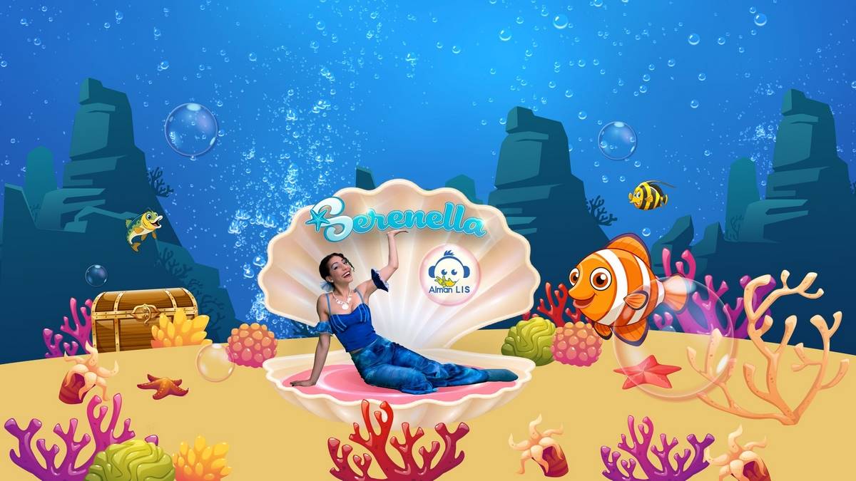 Serenella insieme a Lucilla, la Fatina del Sole, nel mondo Alman Kids